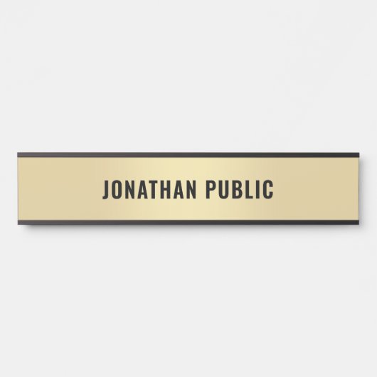 Faux Gold-minimalistisch design - modern, elegant  Deurbordje (Voorkant)