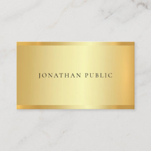 Faux Gold Modern Elegant Minimalistische Sjabloon  Visitekaartje