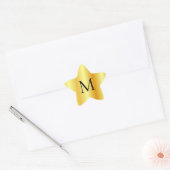 Faux Gold Modern Elegant Monogram Sjabloon Ster Sticker (Envelop)