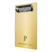Faux Gold Modern Elegant Monogramed Sjabloon Mini Klembord (Angled2)