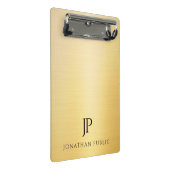 Faux Gold Modern Elegant Monogramed Sjabloon Mini Klembord (Schuin)