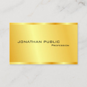 Faux Gold Modern Elegant Professional personaliser Visitekaartje