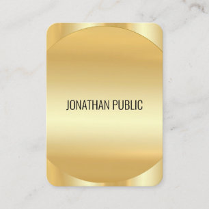 Faux Gold Modern Elegant Sjabloon Custom Luxury Visitekaartje