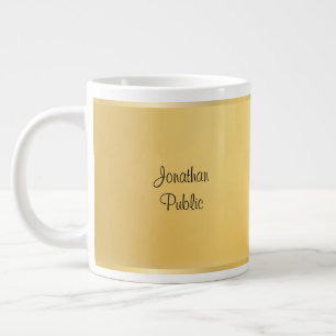 Faux Gold Modern Handgeschreven Script-Sjabloon Extra Grote Beker