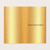 Faux Gold Modern minimalist - Professioneel Visitekaartjes (Buitenkant ongevouwen)