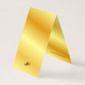 Faux Gold Modern Monogram Elegant Sjabloon Luxe Visitekaartjes (Achterkant)