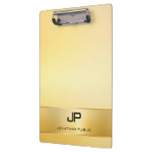 Faux Gold Modern Monogram Sjabloon Elegant Klembord (Links)