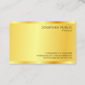 Faux Gold Modern Professional Eenvoudig Visitekaartje (Achterkant)