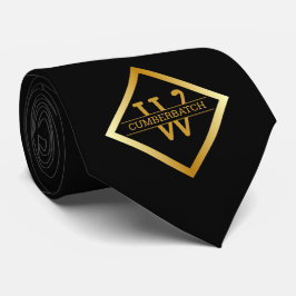 Faux Gold Monogram – Black & Gold Stropdas