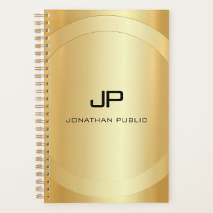 Faux Gold Monogram Glamor Persoonlijke Sjabloon Planner