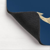 faux Gold nautical anchor on navy blue mouse pad Muismat (Hoek)