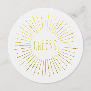 Faux Gold New Year Party Invitation