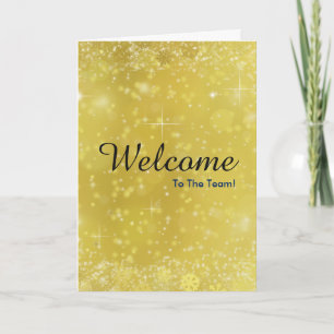 Faux Gold Nieuwe medewerker Welkom Kaart