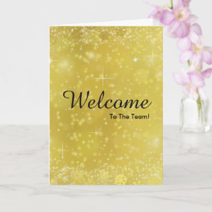 Faux Gold Nieuwe medewerker Welkom Kaart