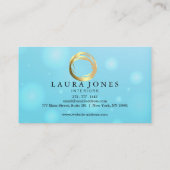 Faux Gold Painted Circle Designer Visitekaartje (Achterkant)