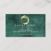 Faux Gold Painted Circle Designer Visitekaartje (Achterkant)