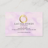 Faux Gold Painted Circle Designer Visitekaartje (Achterkant)