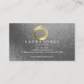 Faux Gold Painted Circle Designer Visitekaartje (Achterkant)