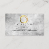 Faux Gold Painted Circle Designer Visitekaartje (Achterkant)