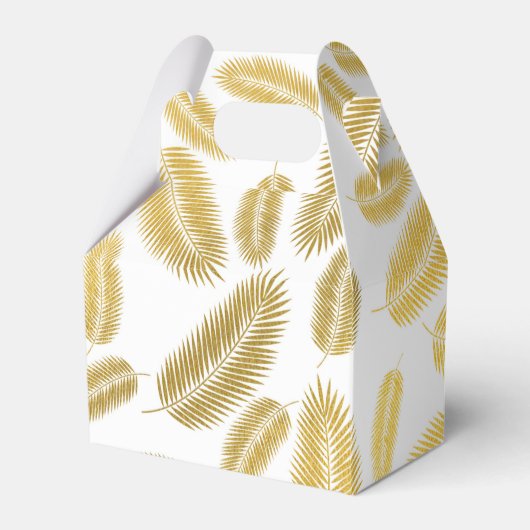Faux Gold Palm Leaves Pattern Bedankdoosjes (Voorkant Zijde)
