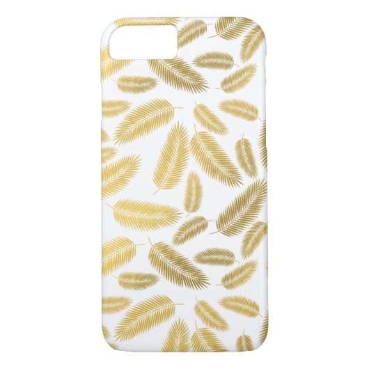Faux Gold Palm Leaves Pattern Case-Mate iPhone Case (Achterkant)
