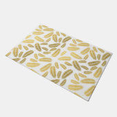 Faux Gold Palm Leaves Pattern Deurmat (Schuin)