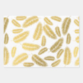 Faux Gold Palm Leaves Pattern Inpakpapier Vel (Voorkant 3)