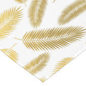 Faux Gold Palm Leaves Pattern Korte Tafelloper (Hoek)