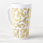 Faux Gold Palm Leaves Pattern Latte Mok (Linkerhoek)