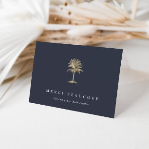 Faux Gold Palm Tree Logo Cartes de notes