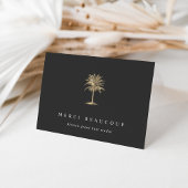 Faux Gold Palm Tree Logo Cartes de notes
