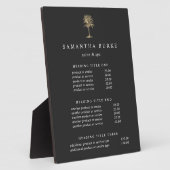 Faux Gold Palm Tree Pricing/Services-scherm Fotoplaat (Zijkant)