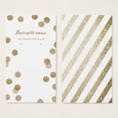 Faux Gold Parties scintillant Dots Arrière - plan (Devant & derrière)