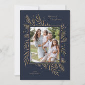 Faux Gold Parties scintillant Foliing Noël Carte d (Devant)