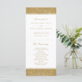 Faux Gold Parties scintillant Programme de mariage (Debout devant)