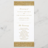 Faux Gold Parties scintillant Programme de mariage (Devant)
