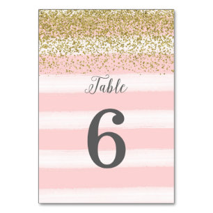 Faux Gold Parties scintillant rose Mariage carte n