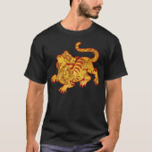 Faux Gold Pattern Tiger T-shirt (Voorkant)