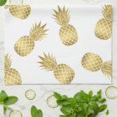 Faux Gold Pineappels Theedoek (Gevouwen)