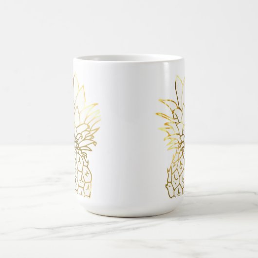 Faux Gold Pineapple Coffee Mok (Center)