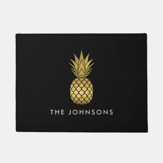Faux Gold Pineapple Doormat Deurmat (Voorkant)