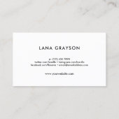 Faux Gold Pineapple & Green Palm Fronds Visitekaartje (Achterkant)