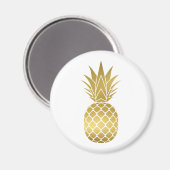 Faux Gold Pineapple Magnet Magneet (Voorkant / Achterkant)