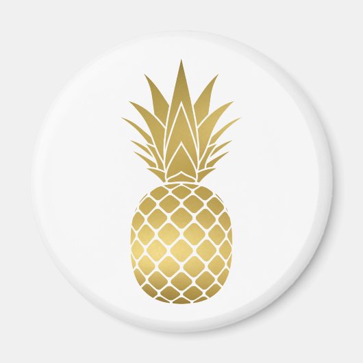 Faux Gold Pineapple Magnet Magneet (Voorkant)