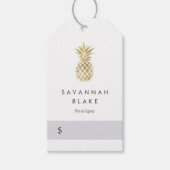 Faux Gold Pineapple Price Labels Cadeaulabel (Voorkant)
