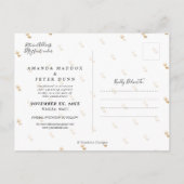 Faux Gold Pineapple Save the Date briefkaarten (Achterkant)