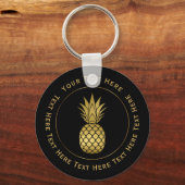 Faux Gold Pineapple Sleutelhanger (Voorkant)