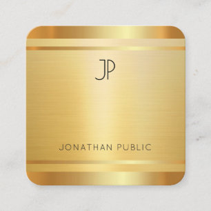 Faux Gold Premium - zijde gereed met legant afgero Vierkante Visitekaartje