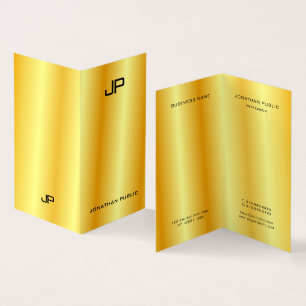 Faux Gold Professional Elegant modern monogram Visitekaartjes