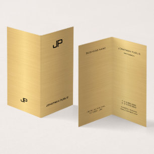 Faux Gold Professional Modern Monogram Elegant Visitekaartjes